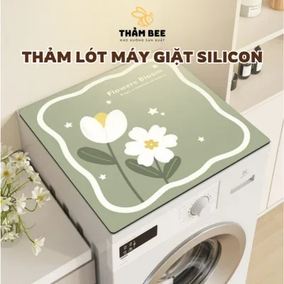 Thảm Silicon Dễ Thương Trải Máy Giặt, Tủ Lạnh, Lò Vi Sóng Chống Bụi - Chống Trơn Trượt