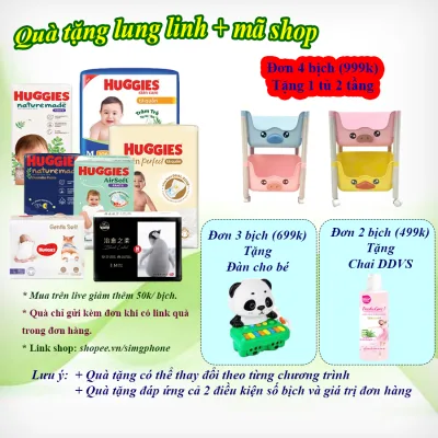 Tã Bỉm Huggies Nature Made /Skin perfect /TRÀM TRÀ cao cấp quần/dán NB60/S82
