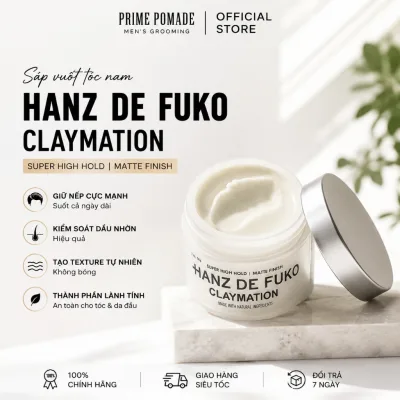 Sáp Vuốt Tóc Hanz De Fuko Quicksand Claymation Chính Hãng - Giữ Nếp Mạnh, Tạo Phồng Tóc Nam