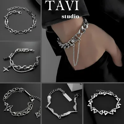 Vòng Tay Chuỗi Titan Unisex – Lắc Tay Nam Nữ Phong Cách Hiphop Y2K, Trang Sức Cá Tính Gen Z TAVI Studio