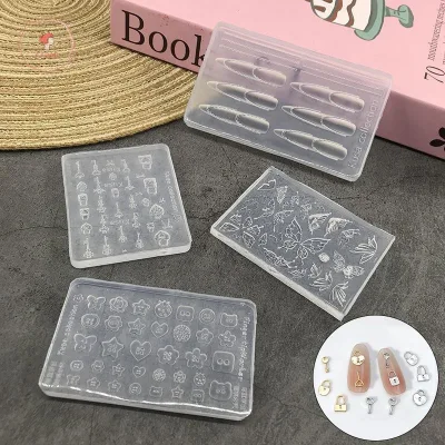 AACAR Hoạt Hình Nút Chìa Khóa Khuôn Silicon Trang Trí Móng Tay Dập Phụ Kiện DIY Làm Móng Tay Nghệ Thuật Dụng Cụ *