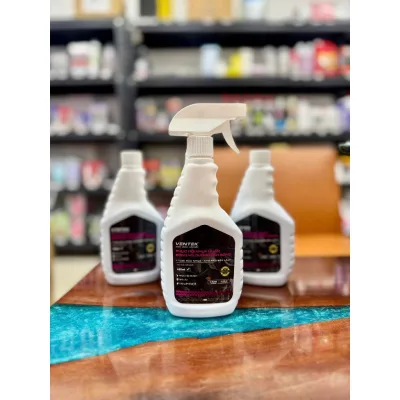 Dưỡng Nhựa Nhám, Bóng Vỏ Xe, Bảo Vệ Kim Loại Kèm Vòi Xịt, Tặng Khăn Lau Ventek ShineX 400ML
