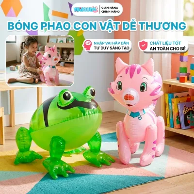 Bóng Phao Ngộ Nghĩnh Cho Bé – Đồ Chơi Bơm Hơi Hình Thú An Toàn, Dễ Thương Cho Trẻ Em (Chưa bơm + Không Kèm Phụ Kiện)