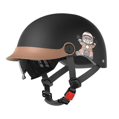 Mũ Bảo Hiểm Xe Điện Đạt Chuẩn 3C Cổ Điển Thông Gió Nhẹ Half Helmet