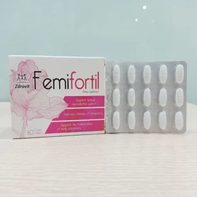 Bổ Trứng Tăng Khả Năng Thụ Thai Femifortil - Vitamin Tổng Hợp, Điều Hòa Kinh Nguyệt, Nội Tiết Tố Nữ (60V)