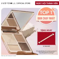 Bảng Phấn Tạo Khối Bắt Sáng 4 Ô JUDYDOLL Highlight & Contour Palette Mỏng Mịn Dễ tán Chuẩn màu 3D Lâu trôi 9g