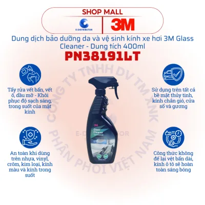 Chai Xịt Bảo Dưỡng và Vệ Sinh Kính Xe Hơi 3M PN38191LT GLASS CLEANER - Dung tích 400ml
