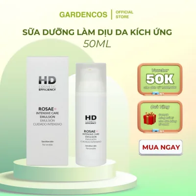 HD Cosmetic Efficiency Rosae Intensive Care Emulsion Sữa Dưỡng Làm Dịu Da Kích Ứng 50ml - Gardencos