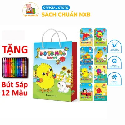 Sách - Bé Tô Màu Nhà Trẻ - Song Ngữ Anh Việt ( 8 Cuốn )