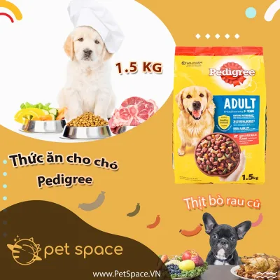 Pedigree adult dry food flavor cow & vegetable for adult dog