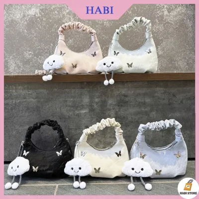 Túi xách nữ đeo chéo, túi xách tay quai nhúm dáng xinh thiết kế da nhung tặng kèm charm mây M430