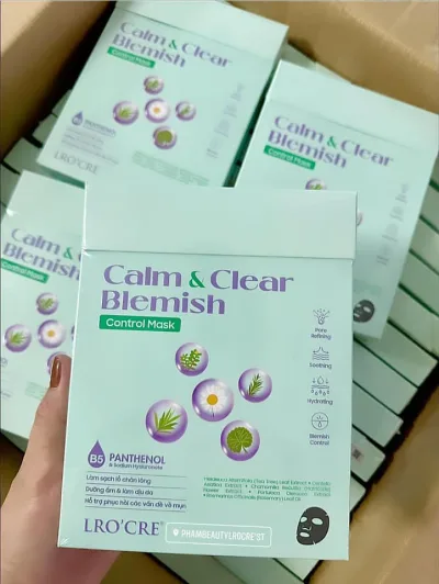 Mặt nạ Sợi tre 𝐂𝐀𝐋𝐌 & 𝐂𝐋𝐄𝐀𝐑 𝐁𝐋𝐄𝐌𝐈𝐒𝐇 𝐂𝐎𝐍𝐓𝐑𝐎𝐋 𝐌𝐀𝐒𝐊 - Chăm sóc da đẹp toàn diện (Hộp 5 miếng)