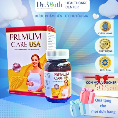 Viên Bà Bầu bổ sung DHA SẮT VÀ VITAMIN, KHOÁNG CHẤT CHO MẸ Premum care usa nâng cao sức đề kháng thai kì