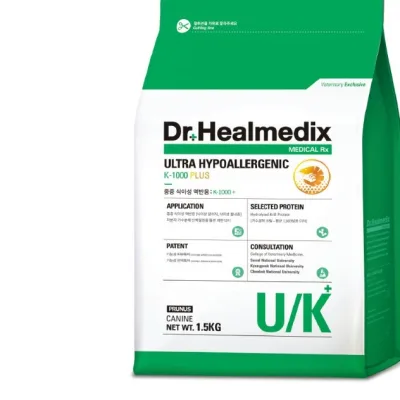 1.5kg THỨC ĂN HẠT KHÔ CHO CHÓ PHÒNG DỊ ỨNG THỨC ĂN DR. HEALMEDIX HYPOALLERGENIC K1000 PLUS