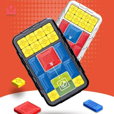 Maxrrh 1 Bộ Thử Thách Huarong Road Brain Teaser Trượt Xếp Hình Logic Tư Duy Tương Tác Khối Trượt Brain Board Game Kid Quà Tặng Mới