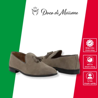 Duca Di Morrone Men's Loafers High Quality Luxury Suede Genuine Imported from Italy_Ascanio