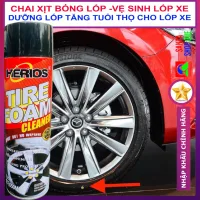 Dầu Bóng Lốp - Xịt Bóng Lốp - Vệ Sinh, Bảo Dưỡng, Chống Nứt Bánh Xe Cao Su Ô tô, Xe Máy - Herios Foam Cleaner