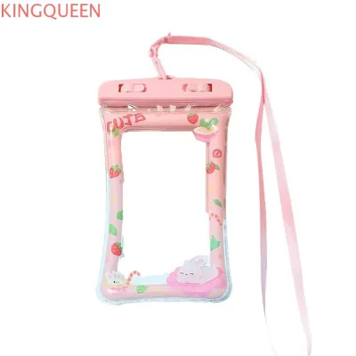 Ốp điện thoại chống nước KINGQUEEN, Dây đeo dày hoạt hình Túi chống nước điện thoại di động, Vỏ thời trang Vỏ điện thoại di động Túi đựng điện thoại di động trong suốt Túi đựng điện thoại di động lặn