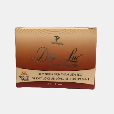 Kem Diệp Lục Green Collagen 20g - Ngừa Mụn Thâm, Liền Sẹo, Se Khít Lỗ Chân Lông Siêu Trắng 8 in 1 - Dành Cho Nữ - Women - Chăm Sóc Da, Skincare Milk
