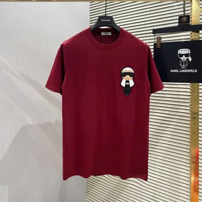Áo thun nam ngắn tay in hình thời trang Karl - Áo phông nam nữ Premium Cotton PB trơn thêu logo da ông già đeo kính