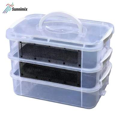 Hộp nhân giống giun ăn Sunnimix Hộp nhân giống giun bánh mì chắc chắn Dễ dàng làm sạch Độ bền di động Hộp đựng thức ăn trong suốt Thùng đựng thức ăn