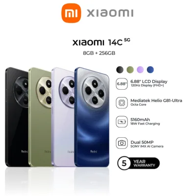 Điện Thoại Xiaomi Redmi 14C 8GB+256GB | Helio G81 | Màn 6.88" 120Hz | Cam 50MP | Chính Hãng