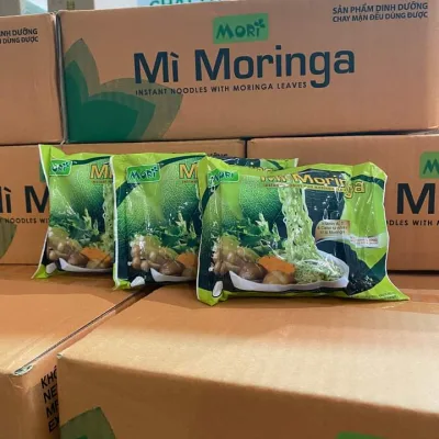 Thùng 30 gói mì ăn liền lá rau chùm ngây Moringa 70gr/gói, mì rau không nóng ăn healthy
