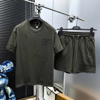 Bộ Quần Áo Nam DSQe vẩy sơn Mùa Hè Chất Cải Cotton Cao Cấp - Áo Thun Hè Nam Nữ Boy Phó DSQe Siêu Đẹp