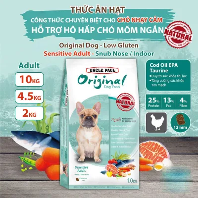 Uncle Paul Original Snub Nose Dry Dog Food For Flat Faced Brachycephalic Breeds Sensitive Stomach