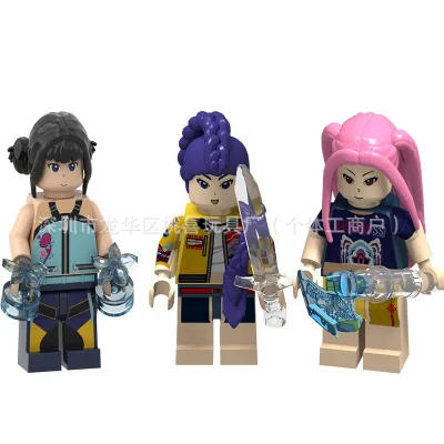 KPop Demon Hunters Ngoại Vi Lumi Mila Zoe Khối Xây Dựng Mini Lắp Ráp Mô Hình Búp Bê DIY Lắp Ráp Mô Hình Búp Bê Sưu Tập Gạch Đồ Chơi