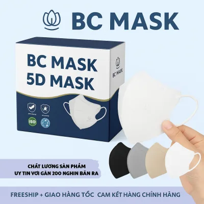 Combo 200 cái Khẩu trang 5D BC - Thương hiệu uy tín Việt Nam