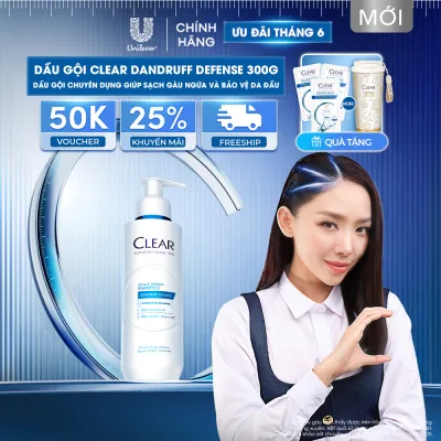 Dầu gội sạch gàu và bảo vệ da đầu Clear Scalpceuticals Pro Dandruff Defense 300G