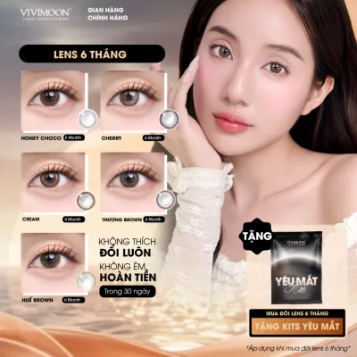 Lens cho mắt thở VIVIMOON kính áp tròng cận 14.2mm, hạn sử dụng 6 tháng, giá 1 chiếc (1 bên mắt)