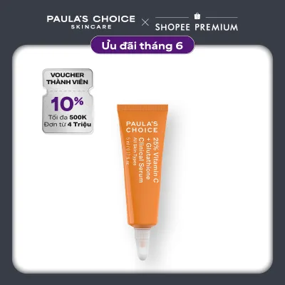 Tinh Chất Làm Sáng Da Và Mờ Nám Chuyên Sâu Paula's Choice 25% Vitamin C + Glutathione Clinical Serum -5ml mã 1497