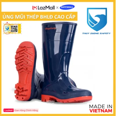 Thuy Duong Safety Men's Steel Toe Work Boots and Hoa San Boots Anti-Impact, Waterproof, Oil-Proof, Anti-Slip, Protect Feet Safely during Work - Genuine Products