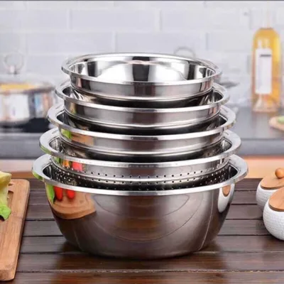 BỘ 5 CHẬU INOX XUẤT NHẬT TIỆN LỢI