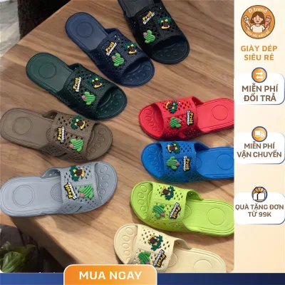 Dép tổ ong nhiều màu Nam/Nữ kèm sticker, dép đi trong nhà ngoài trời chống trơn trượt siêu nhẹ HQ003