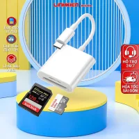 Đầu đọc thẻ nhớ OTG 2 Trong 1 SD TF cho máy ảnh đa năng tương thích điện thoại Táo Android, máy tính bảng