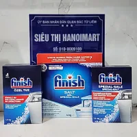Muối rửa bát Finish 4kg - Muối finish 4.0kg cho Máy rửa bát chén ly, Muối rửa chén finish hay gọi là Muối làm mềm nước Finish gói 1.5kg, 4 kg, 1.2kg