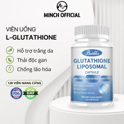 Viên uống Glutathione Liposomal Bunkka dung tích 120 viên chăm sóc sức khỏe toàn diện