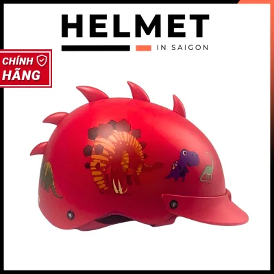 Duc Huy 008 Dinosaur 1/2-Head Children's Helmet, Safety Standard - Lovely, Sturdy, and Fashionable Half-Head Helmet.