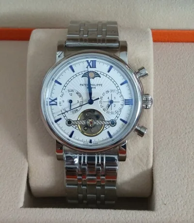 { ĐỒNG HỒ PHỐ } Đồng Hồ PATEK PHILIPPE Nam Automatic P83000 Dây Kim Loại + Thẻ Bảo Hành