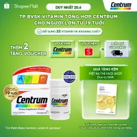 TP BVSK Vitamin tổng hợp CENTRUM NGƯỜI LỚN từ 19 tuổi 30v bổ sung hơn 20 vitamin & khoáng chất