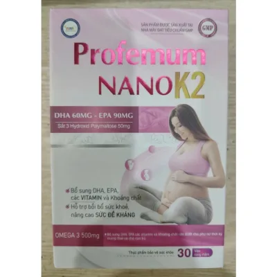 PROFEMUM NANO K2 - BỔ SUNG DHA EPA CÁC VITAMIN VÀ KHOÁNG CHẤT CHO PHỤ NỮ CÓ THAI VÀ CHO CON BÚ
