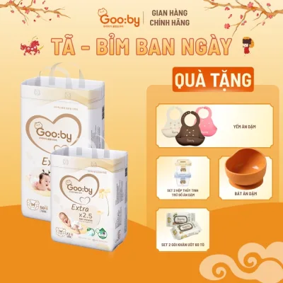 Tã dán bỉm quần cho bé chính hãng gooby dùng BAN NGÀY mềm mại hạn chế tràn và hằn đỏ (kèm quà)