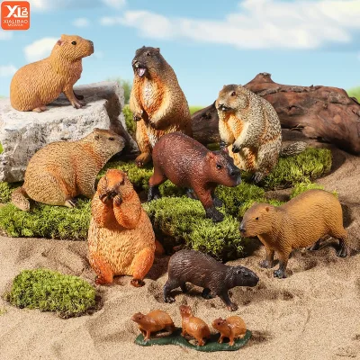 Động Vật Hoang Dã Mô Phỏng Chuột Marmot Capybara Mô Hình Nhân Vật Hành Động Hình Bộ Sưu Tập Đồ Chơi Trẻ Em Dễ Thương