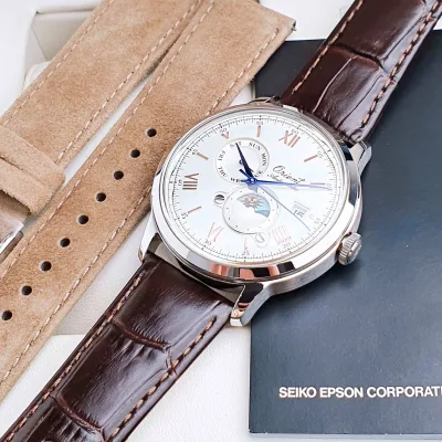ĐỒNG HỒ NAM CHÍNH HÃNG ORIENT RA-AK0808S30B Automatic Sun & Moon Size 41.5 Phong Cách Cổ Điển và Tinh Tế