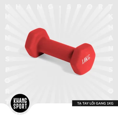 Tạ Tay Nữ 1kg Lõi Gang Đặc Bọc Cao Su Tập Gym Yoga Chống Trơn Trượt, Xước Vỡ Sàn - TaTay-1kg