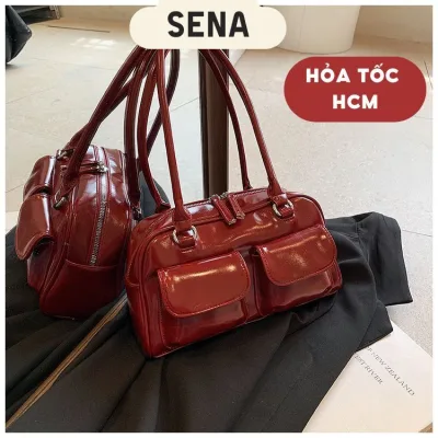 Túi xách nữ đeo vai SENA TX134, Túi kẹp nách, xách tay 2 hộp hot trend đơn giản sang chảnh đi làm
