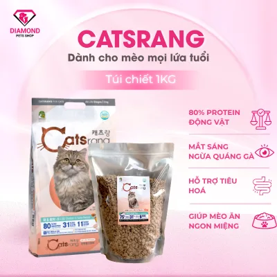 Catsrang Cat Food for Cats of All Ages, Premium Korean Dry Cat Food, 1kg Zip Bag